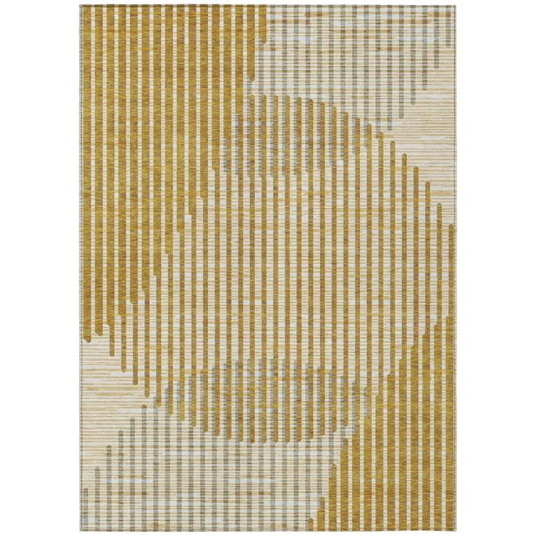 Machine Washable Indoor/Outdoor Chayden ACN1001 Gold