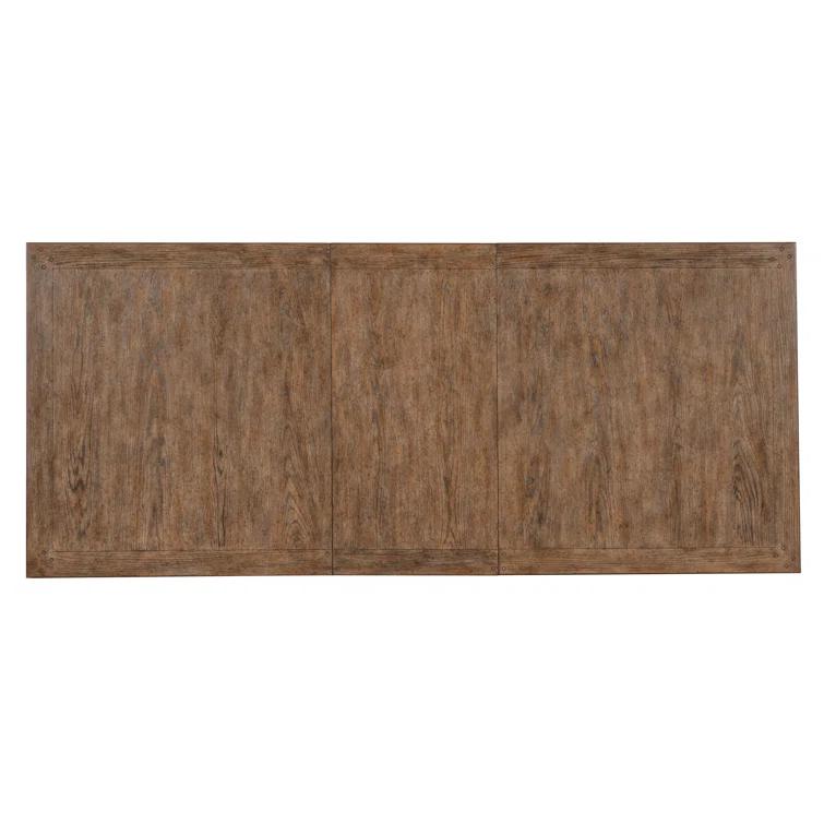 Rustic Black and Brown Reclaimed Wood Extendable Dining Table