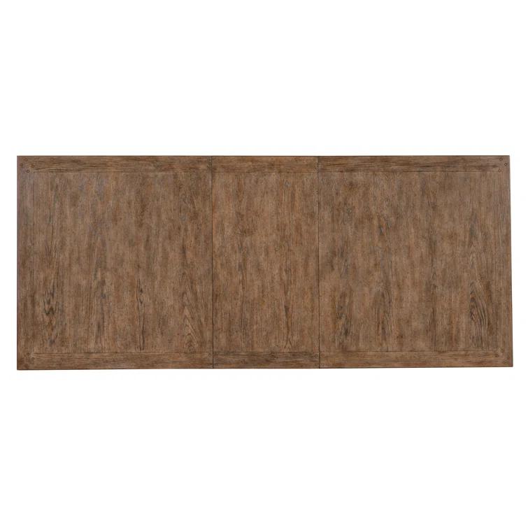 Rustic Cream and Brown Extendable Reclaimed Wood Dining Table