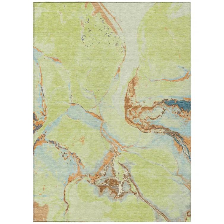 Machine Washable Indoor/Outdoor Chayden ACN1005 Aloe Rug