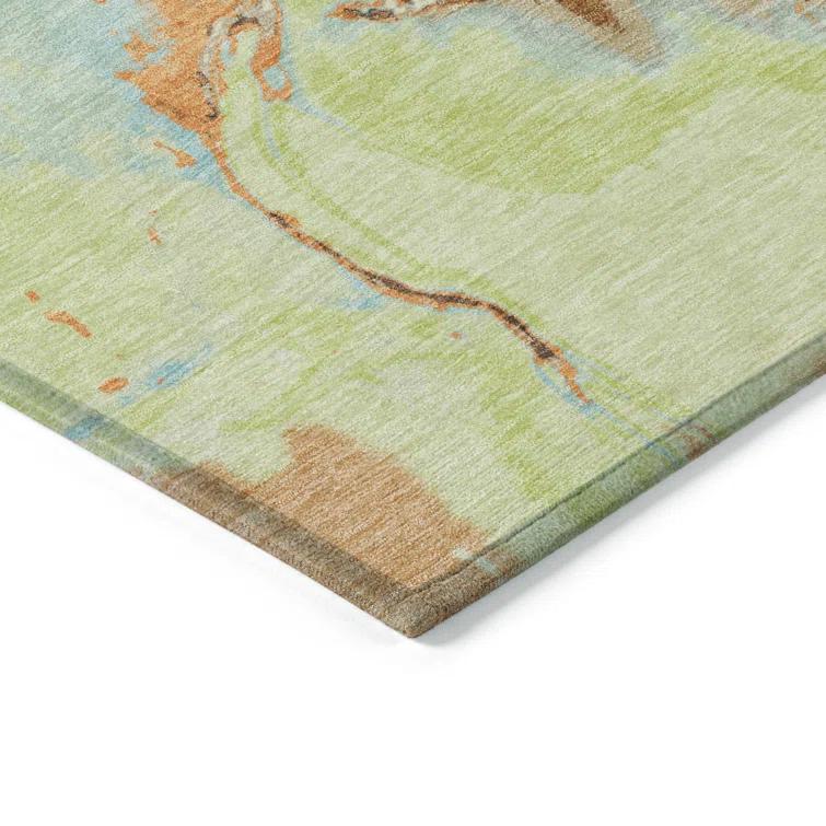 Machine Washable Indoor/Outdoor Chayden ACN1005 Aloe Rug