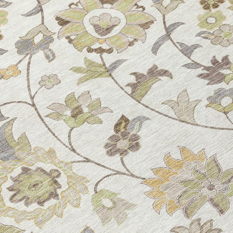 Machine Washable Indoor/Outdoor Chayden ACN1006 Ivory Rug
