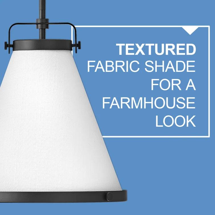 Coco Single Light Cotton / Cotton Blend Dimmable Pendant