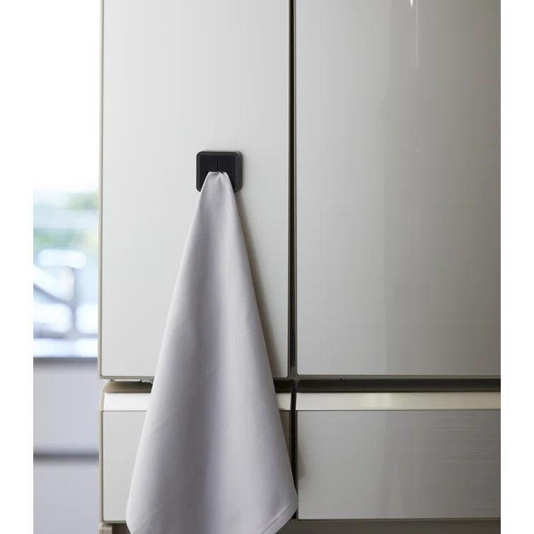 Yamazaki Home Traceless Adhesive Towel Holder, ABS Plastic, Holds 0.55 Lbs