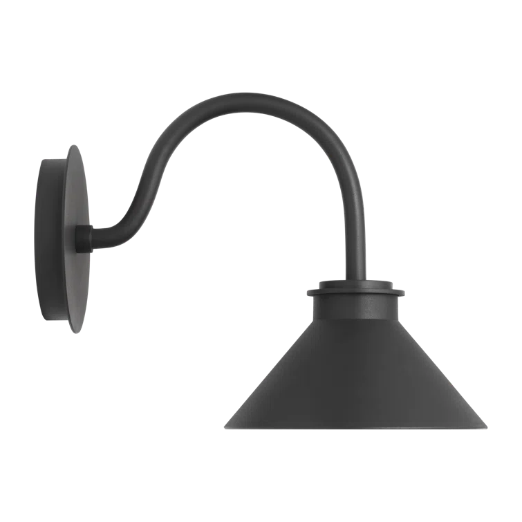 Textured Black Metal LED Barn Light Wall Lantern