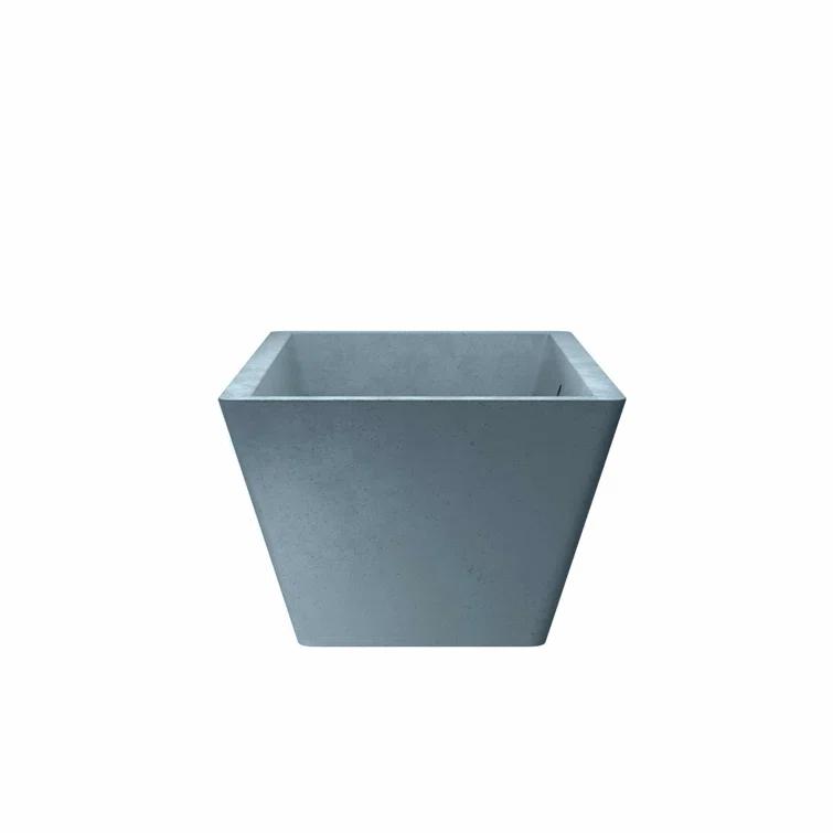 NativeStone 66" x 34" Freestanding Soaking Cement Bathtub