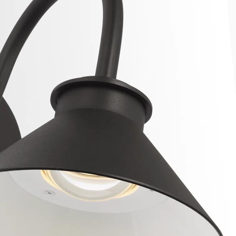 Textured Black Metal LED Barn Light Wall Lantern