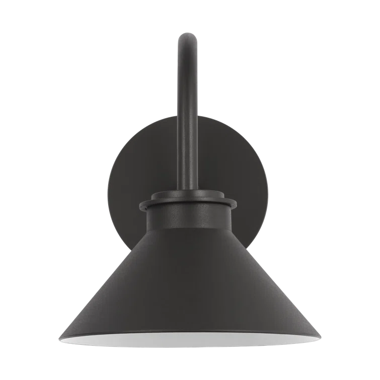 Textured Black Metal LED Barn Light Wall Lantern