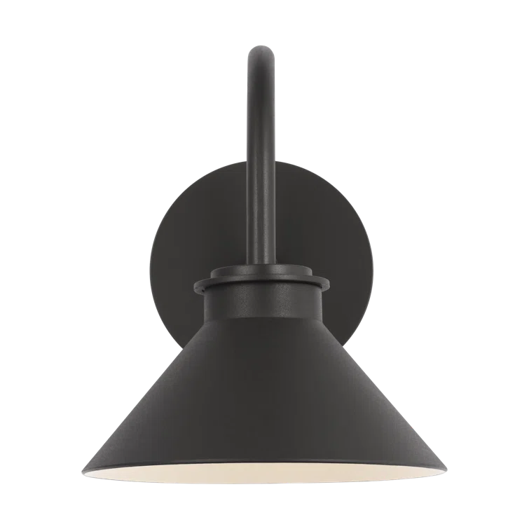 Textured Black Metal LED Barn Light Wall Lantern