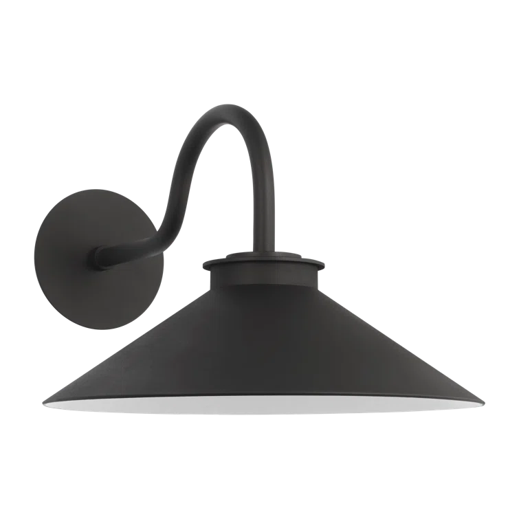 Generation Lighting Modern Barn Light 11.375-in H Black Hardwired Dark Sky Integrated LED Outdoor Wall Light