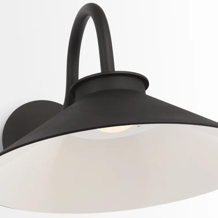 Generation Lighting Modern Barn Light 11.375-in H Black Hardwired Dark Sky Integrated LED Outdoor Wall Light