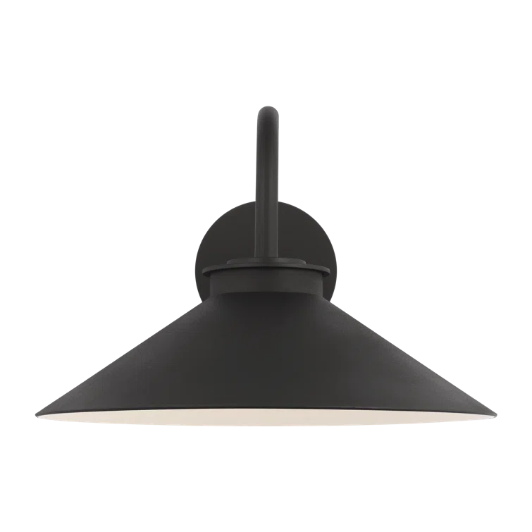 Generation Lighting Modern Barn Light 11.375-in H Black Hardwired Dark Sky Integrated LED Outdoor Wall Light