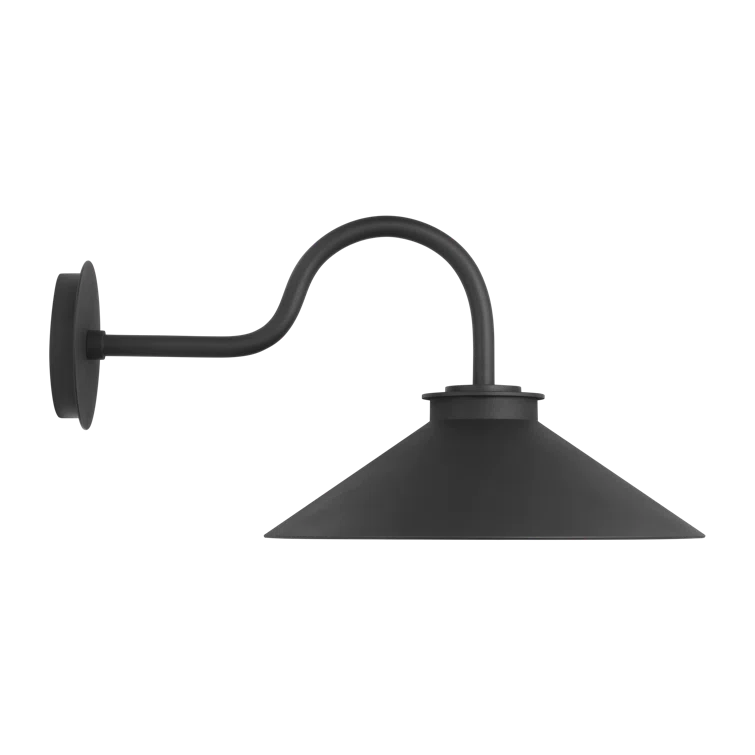 Generation Lighting Modern Barn Light 11.375-in H Black Hardwired Dark Sky Integrated LED Outdoor Wall Light