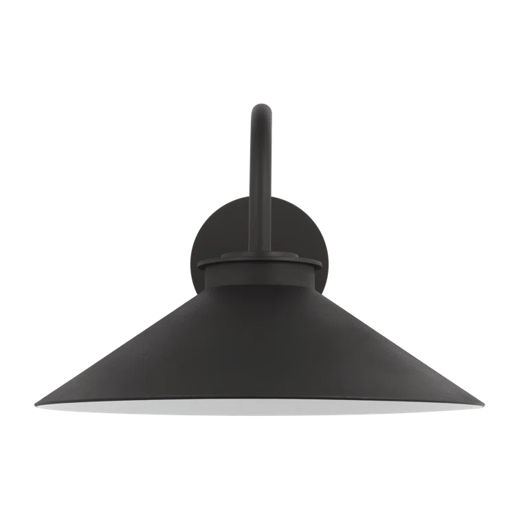 Generation Lighting Modern Barn Light 11.375-in H Black Hardwired Dark Sky Integrated LED Outdoor Wall Light