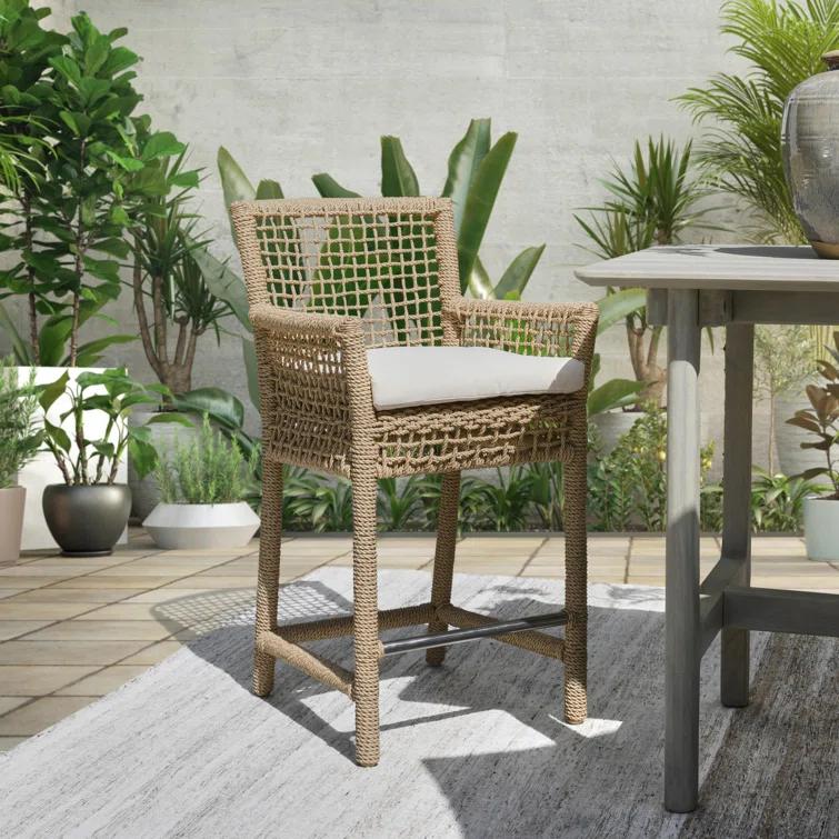 Beverly Indoor / Outdoor Counter Stool - Natural