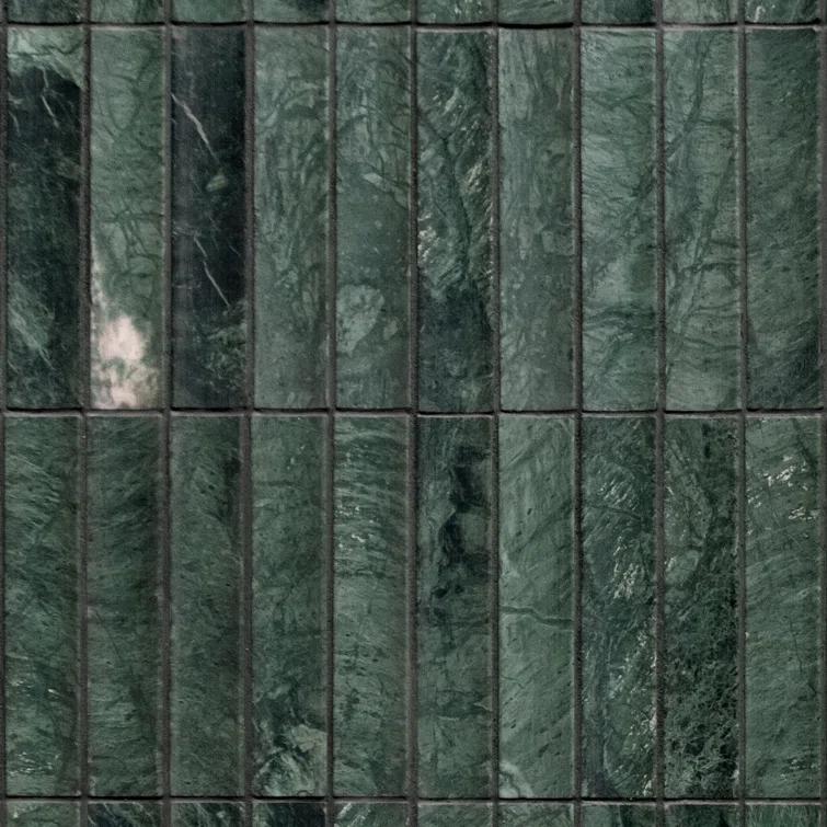 12.52" x 11.89" Honed Flucted Natural Marble Mosaic Tile