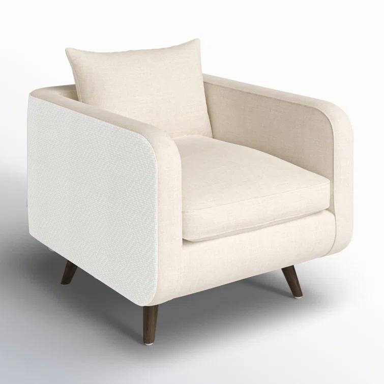 Rounded Back Leather Swivel Chair
