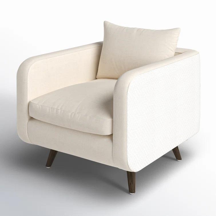 Rounded Back Leather Swivel Chair