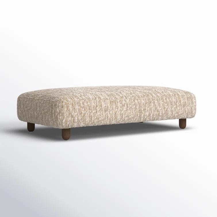 Genevieve Ottoman - Cream Sheepskin