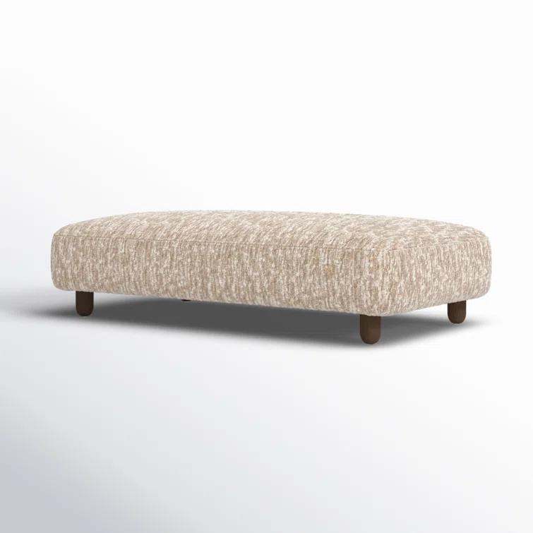 Genevieve Ottoman - Cream Sheepskin