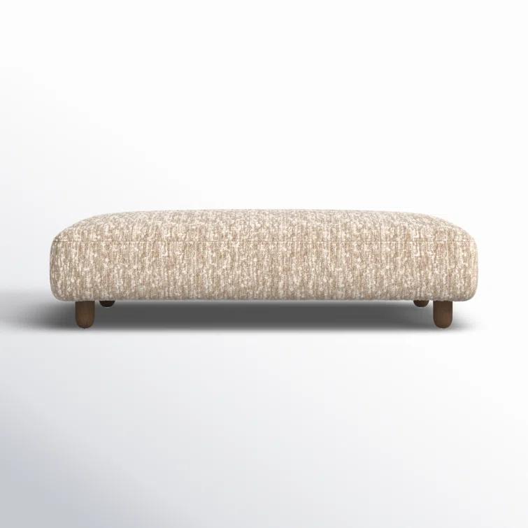 Genevieve Ottoman - Cream Sheepskin