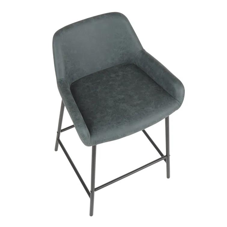 Greely Upholstered Counter Stool with Metal Frame