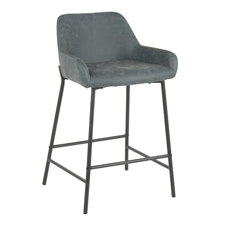 Greely Upholstered Counter Stool with Metal Frame