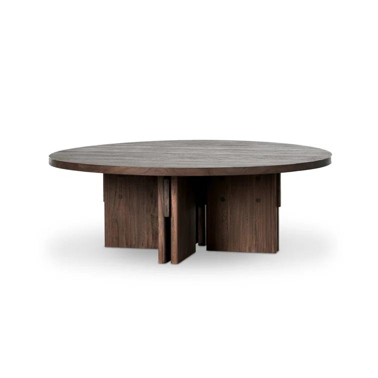 Robertson 48" Toasted Brown Teak Round Outdoor Coffee Table