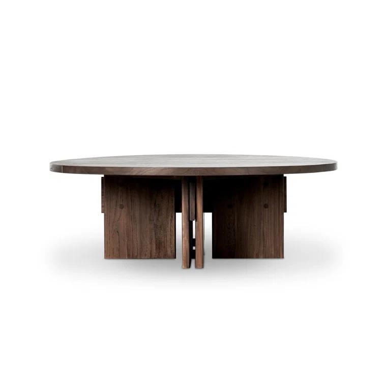 Robertson 48" Toasted Brown Teak Round Outdoor Coffee Table