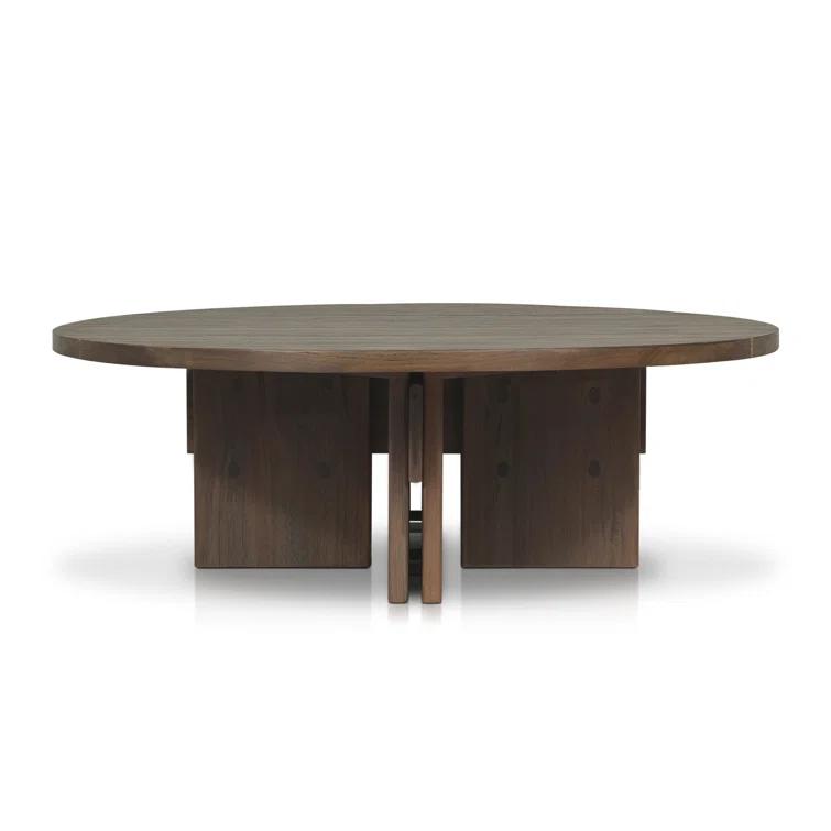 Robertson 48" Toasted Brown Teak Round Outdoor Coffee Table