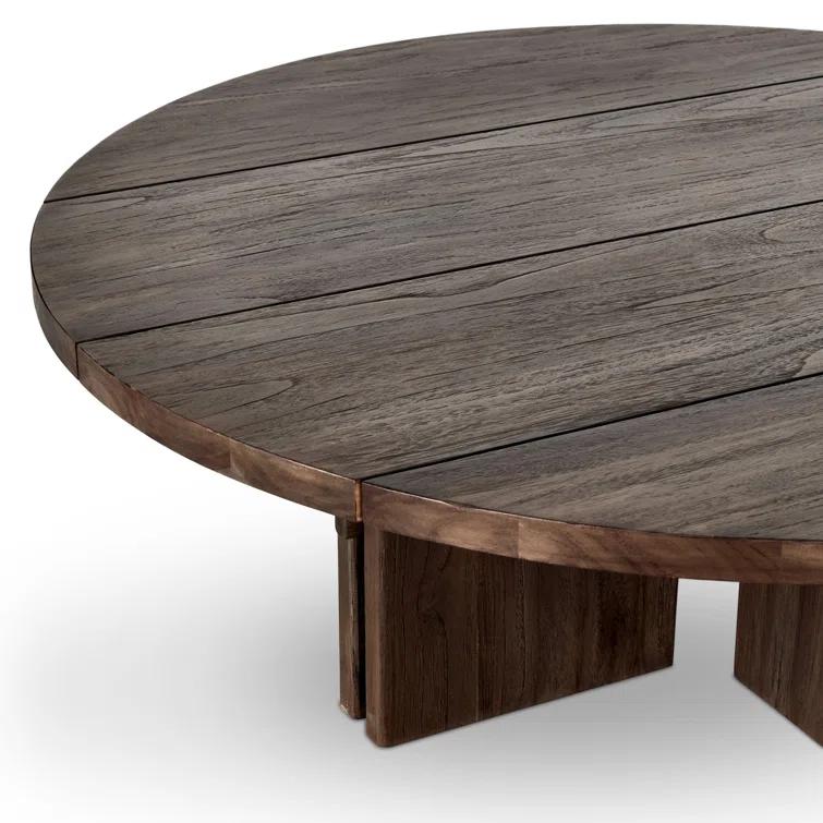 Robertson 48" Toasted Brown Teak Round Outdoor Coffee Table