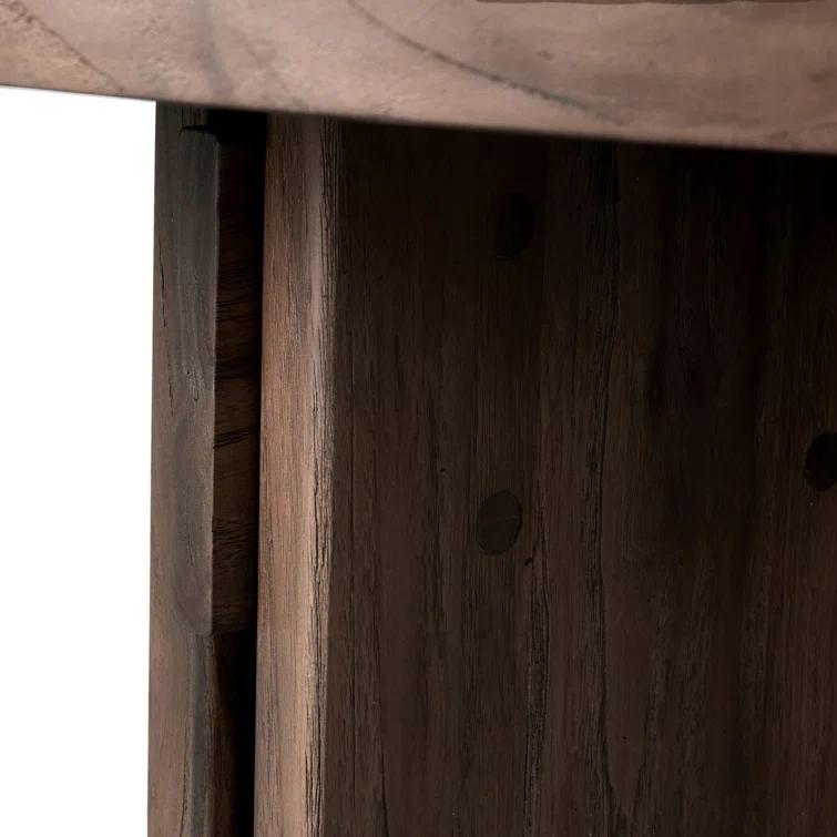 Robertson 48" Toasted Brown Teak Round Outdoor Coffee Table