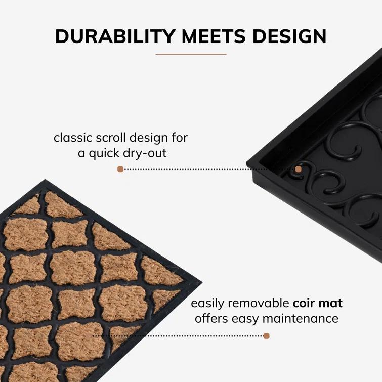 Solid Wood Boot Tray with Non-Slip Base – Waterproof Shoe Storage Cabinet for Entryway, Mudroom & Hallway