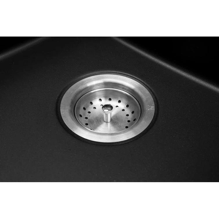 Double Bowl 33" X 19" Quartz Undermount 50/50 Kitchen Sink