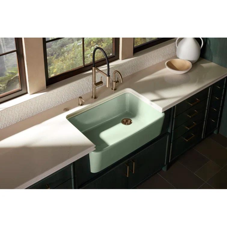 Whitehaven® Self-Trimming 36" L x 22" W Farmhouse Kitchen Sink