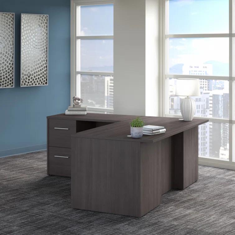Office 500 72W L Shaped Executive Desk with Drawers