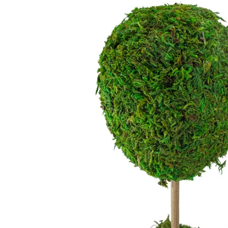 Northlight Seasonal Green Reindeer Moss Ball Potted Artificial Spring Topiary Tree