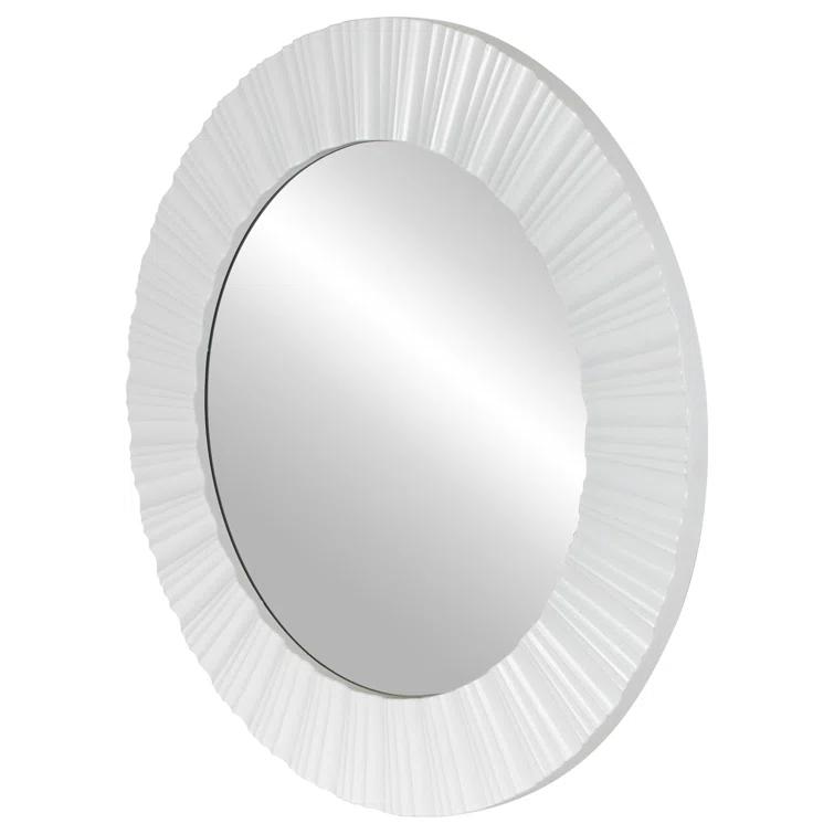 Northlight Seasonal Elegant 20" Contemporary Fluted Round Mirror Wall Decor & Reviews | Wayfair