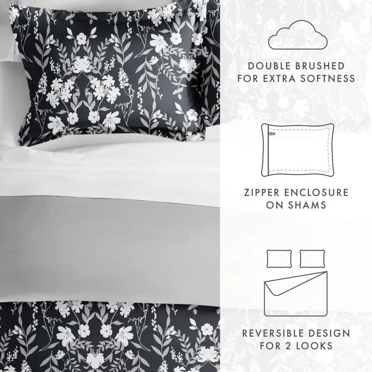 Secret Garden Pattern Reversible Duvet Cover Set