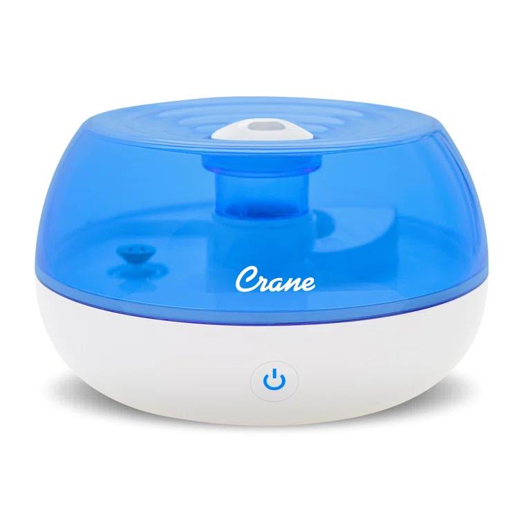 Crane USA 0.2 Gal. Personal Ultrasonic Cool Mist Humidifier for Small Rooms