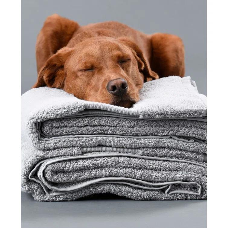 Delilah Home 100% Organic Cotton Towels, 6 piece set (2pcs 13x13,  2pcs 16x30, 2 pcs 30x54)