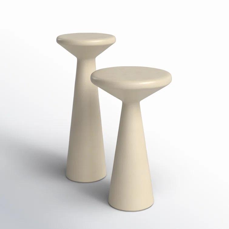 Raven Side Tables (Set of 2) - Cream