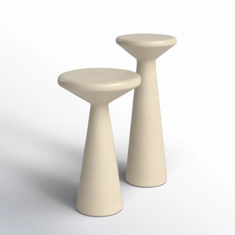 Raven Side Tables (Set of 2) - Cream