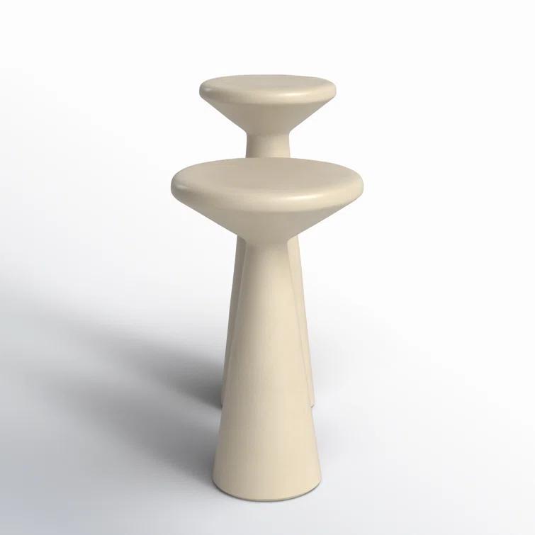 Raven Side Tables (Set of 2) - Cream