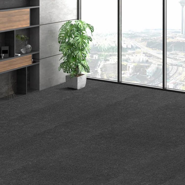 12'' W x 12'' L Level Cut And Loop Polyester Carpet Tile