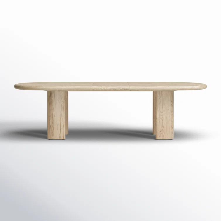 Jaylen Oval Extendable Light Brown Oak Dining Table