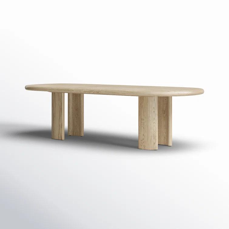 Jaylen Oval Extendable Light Brown Oak Dining Table