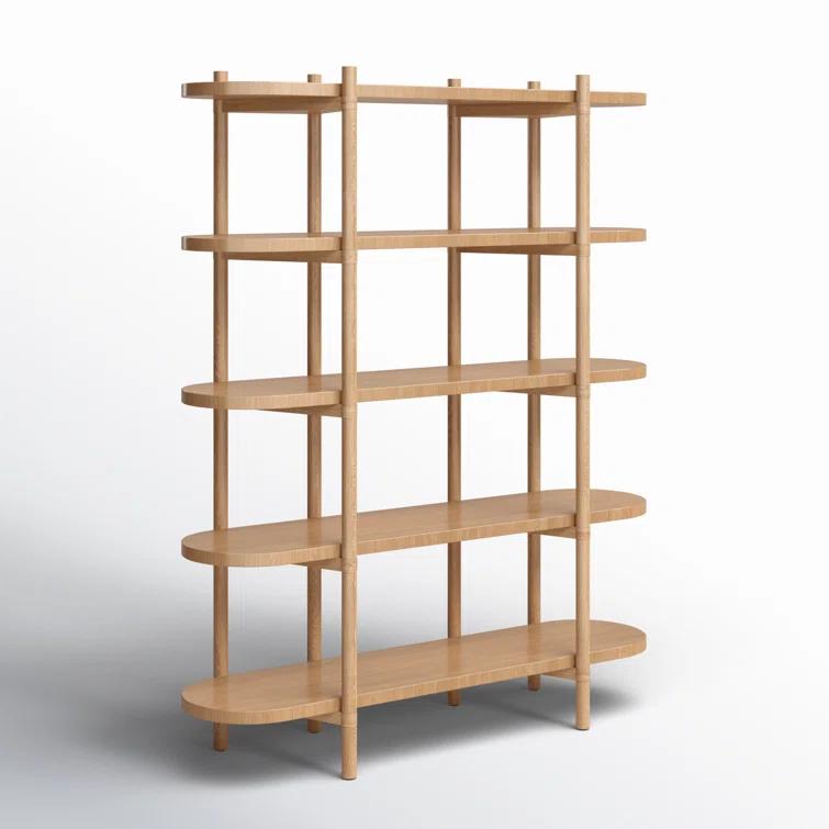 Universal Furniture Modern Nomad Etagere in Tan Tech Oak Wood