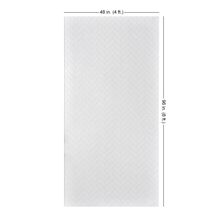 Herringbone MirroFlex 4ft. x 8ft. Glue Up PVC 3D Wall Panels 96 sq.ft.
