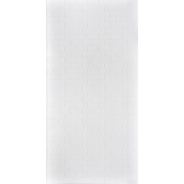 Subway Tile MirroFlex 4ft. x 8ft. Glue Up PVC 3D Wall Panels 96 sq.ft.